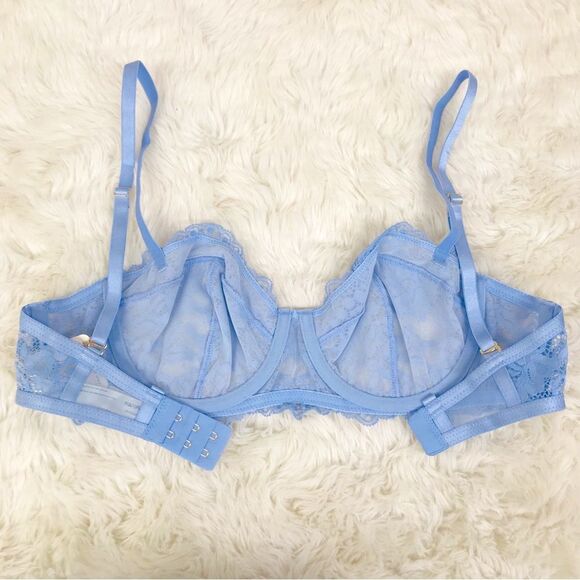 INTIMATELY FREE PEOPLE Maya Blue Lace Convertible Balconette Bra Underwire‎ New - Picture 6 of 15